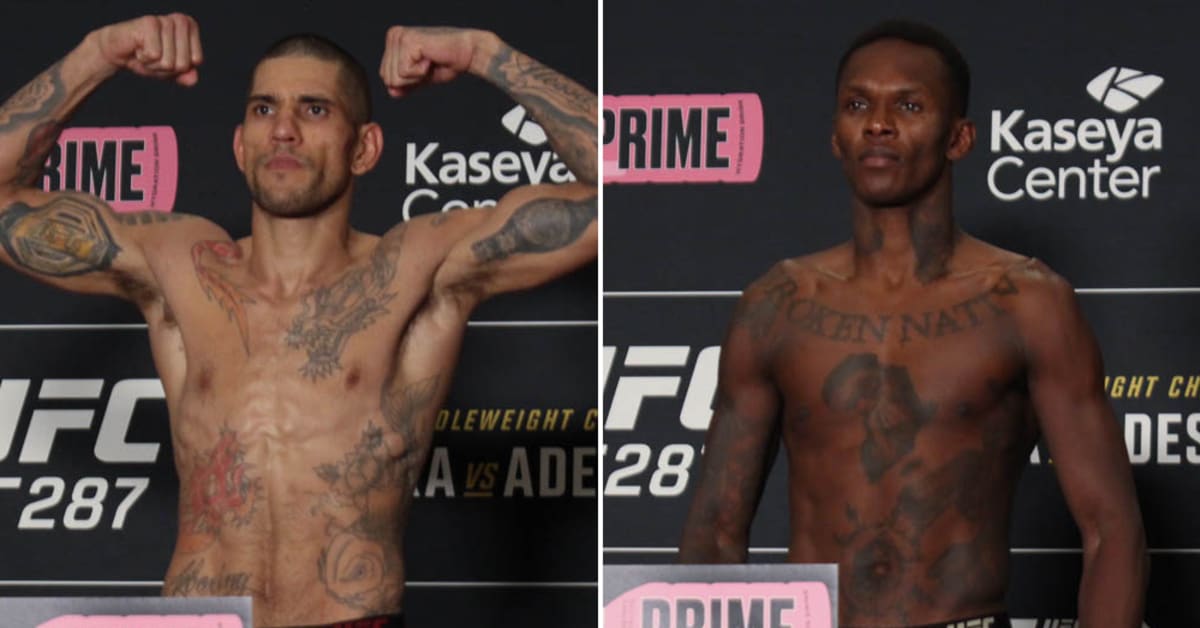 UFC 287 official weigh-in results: One main-card miss, but title fight ...