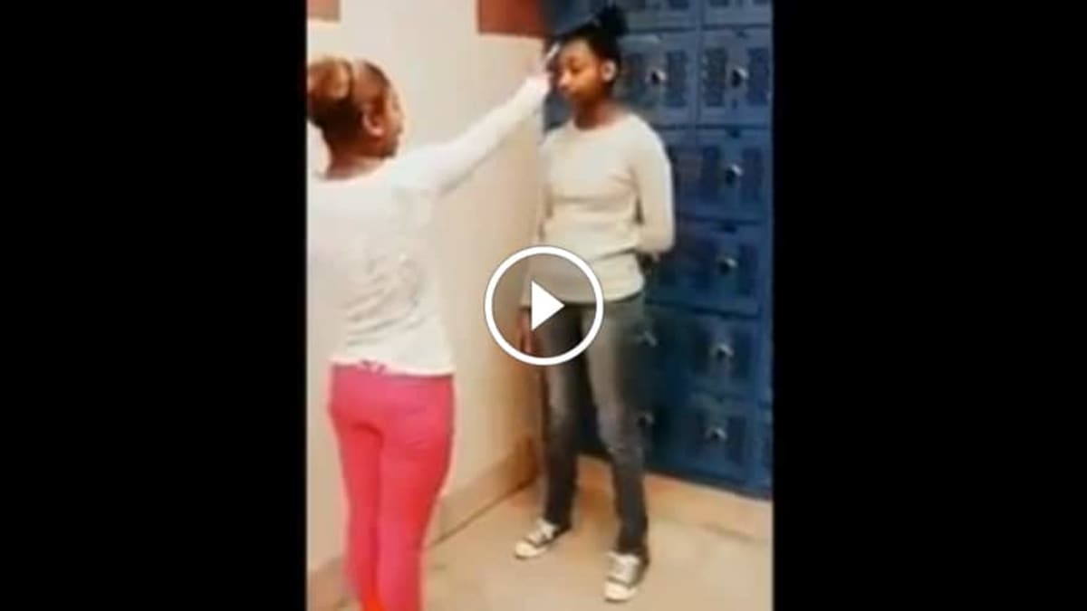 Cornered school girl forced to fight back - MMA Underground