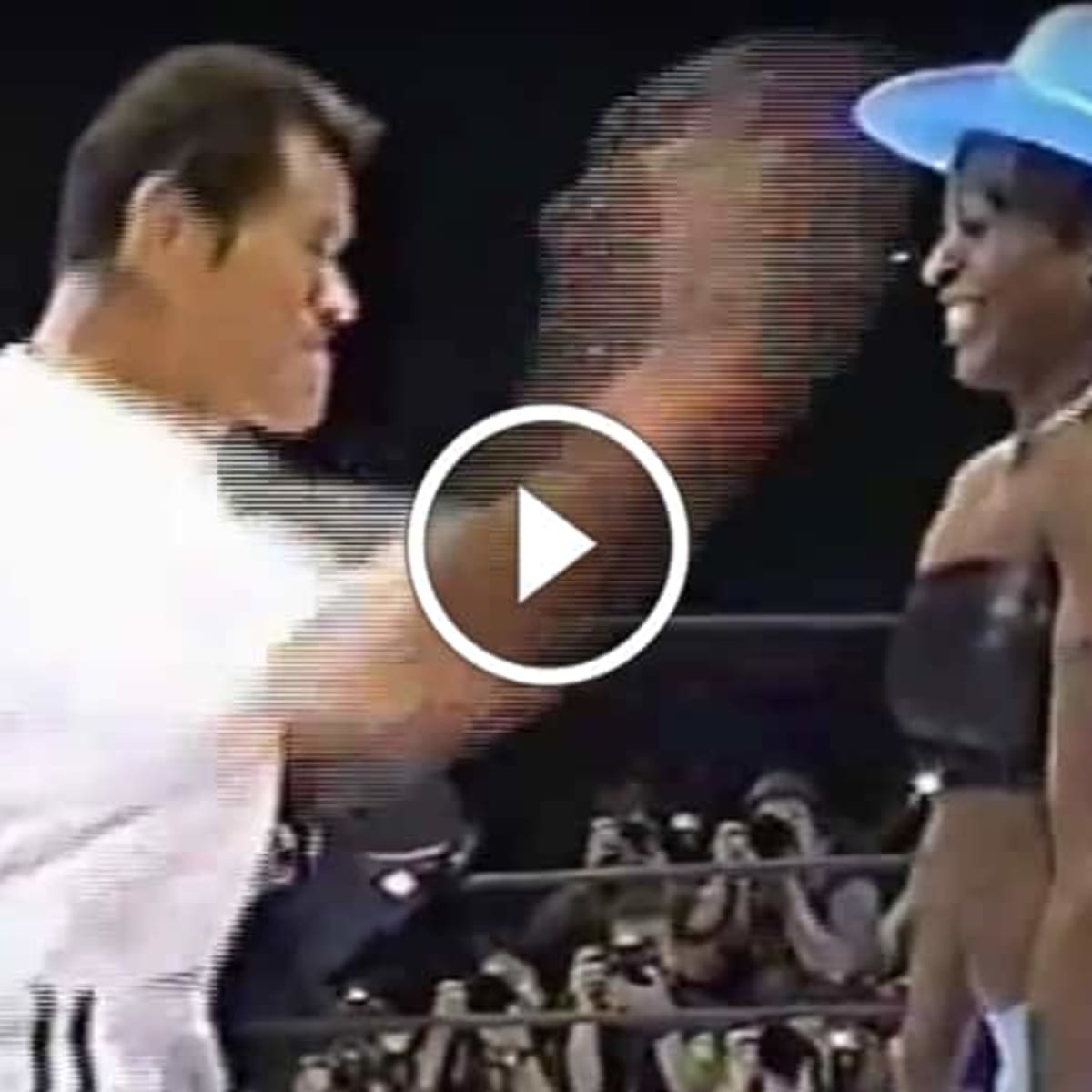 Fans line up to be slapped in face by wrestling legend - MMA Underground