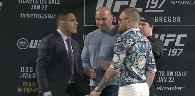 McGregor And Dos Anjos Stare Down For The First Time - MMA Underground