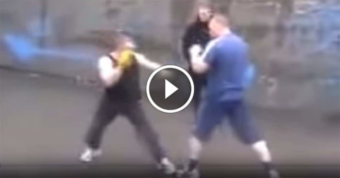 Gypsy Bare Knuckle Fight In Concrete Enclosure Ends In Brutal Ko