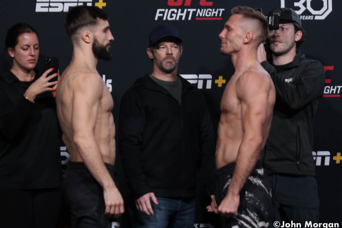 Photos: UFC Fight Night 219 official weigh-ins, faceoffs - MMA Underground