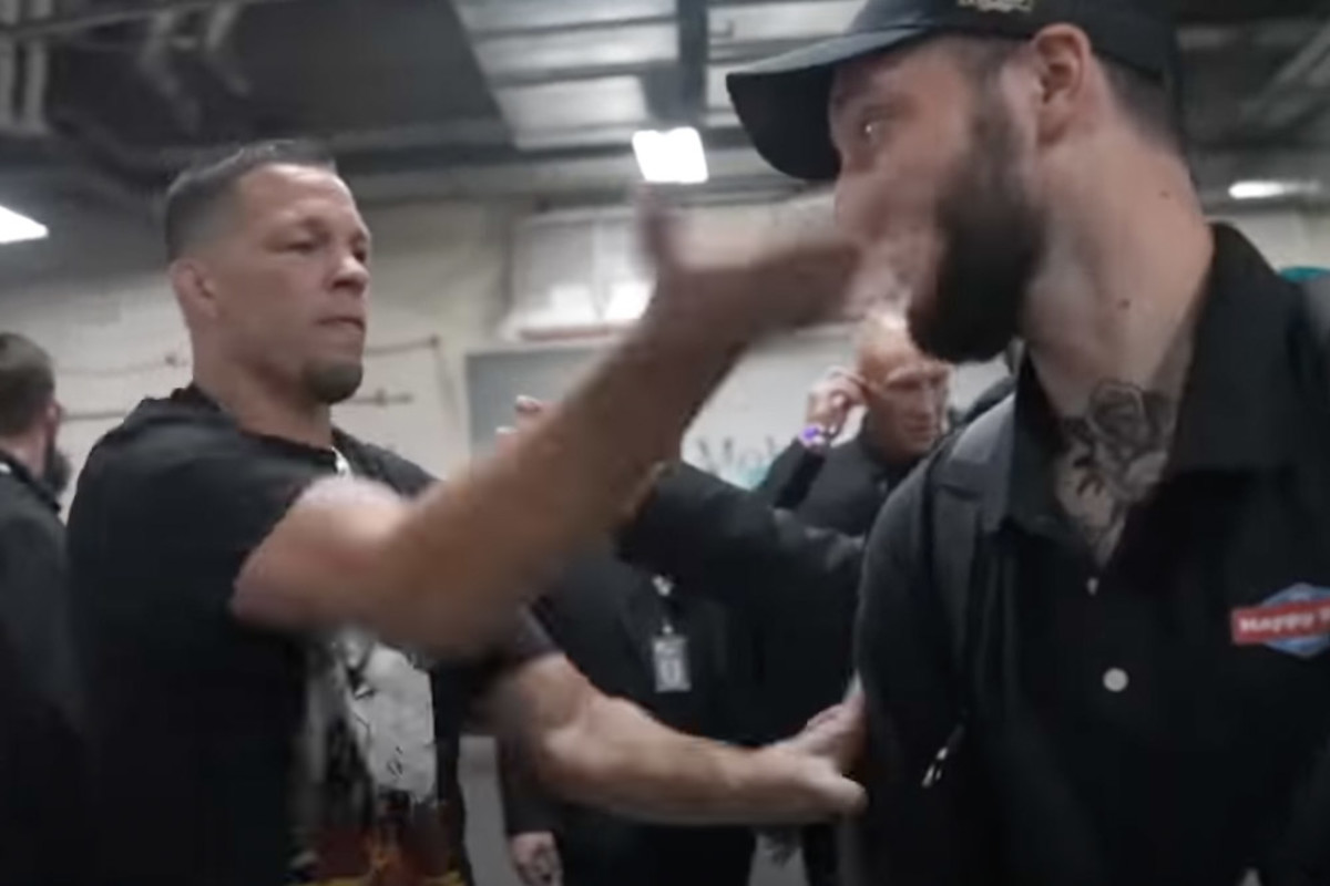 Nate Diaz Stockton Slap of reporter at UFC 276 goes viral - MMA Underground