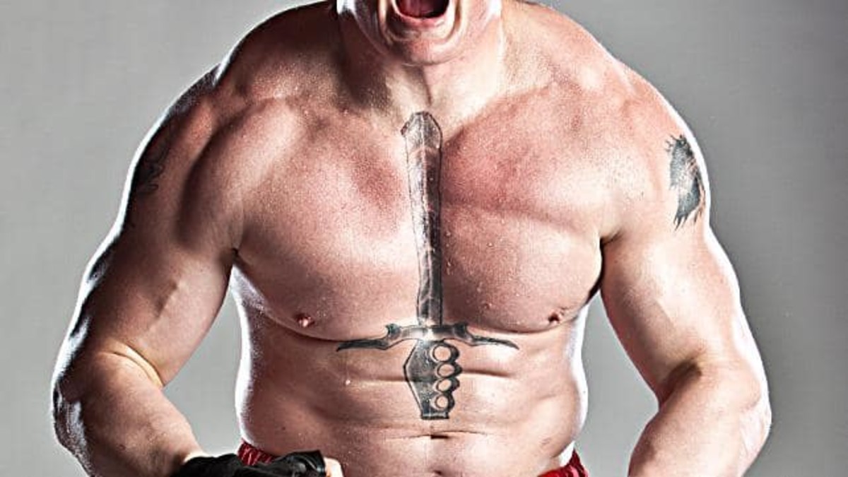 brock lesnar sword tattoo