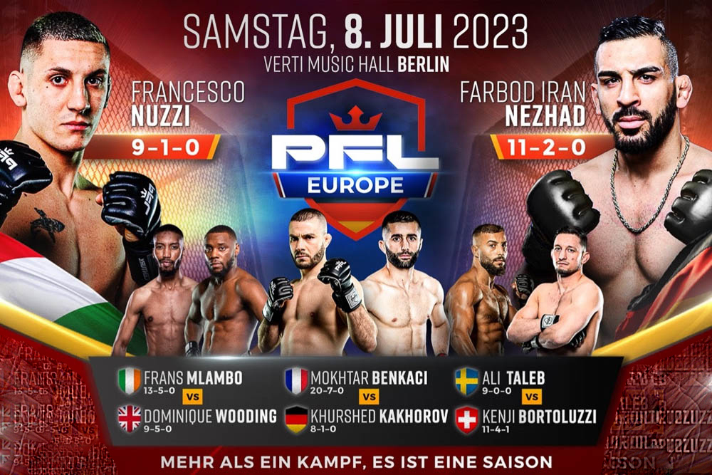 Professional Fighters League announces stacked full card for PFL Europe 2 on July 8
