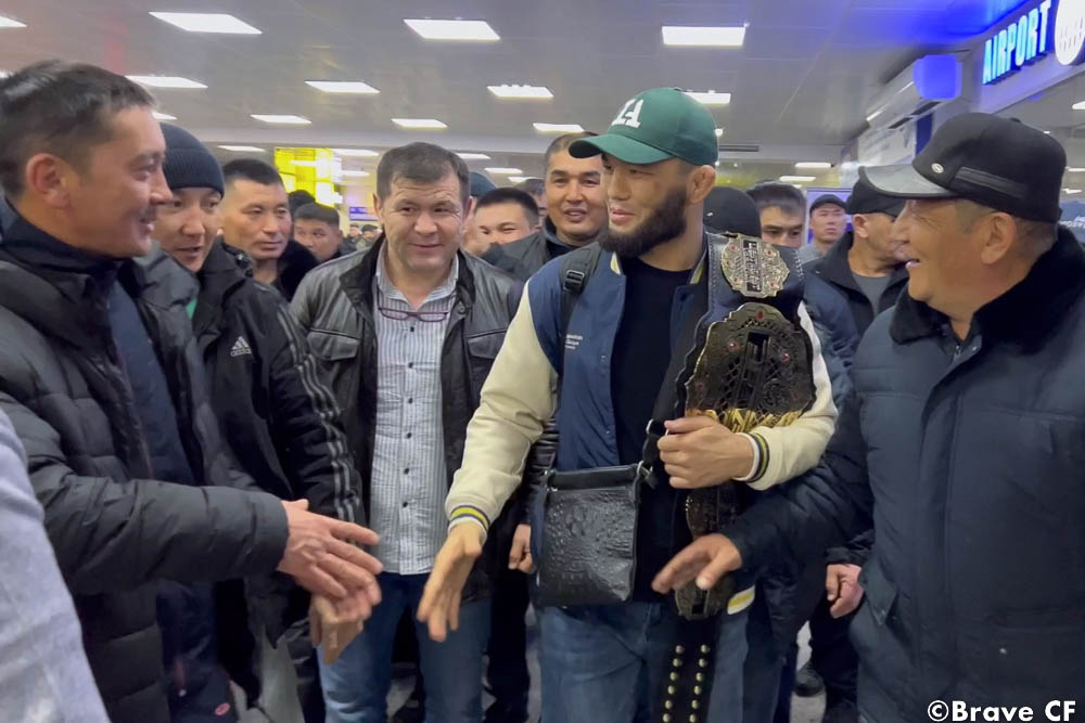 New BRAVE CF undisputed world champion Abdisalam Kubanychbek gets hero’s welcome in native Kyrgyzstan