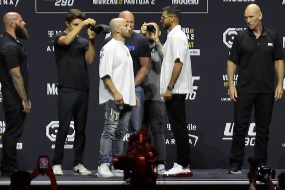 Video: ‘UFC 290: Volkanovski vs. Rodriguez’ press conference faceoffs