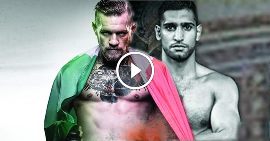 Amir Khan entering the cage, as a promoter