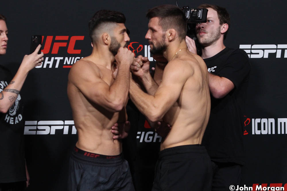 Photos: UFC on ESPN 38 official weigh-ins, faceoffs