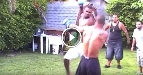 Backyard fighter goes down multiple times and keeps coming
