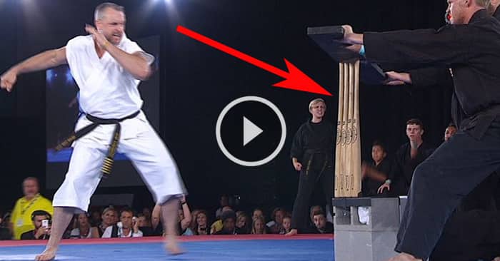 Martial artist attempts to break record four baseball bats