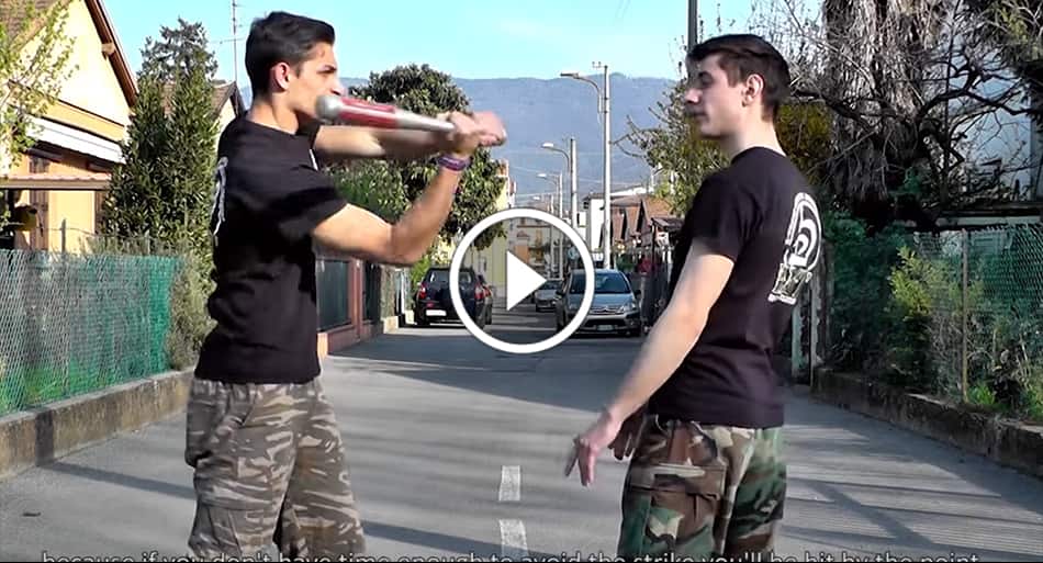 Basic way to stop a baseball attack using Krav Maga