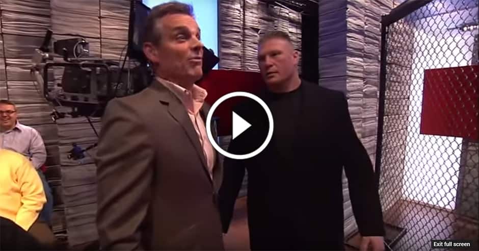 Brock Lesnar scares the hell out of reporter