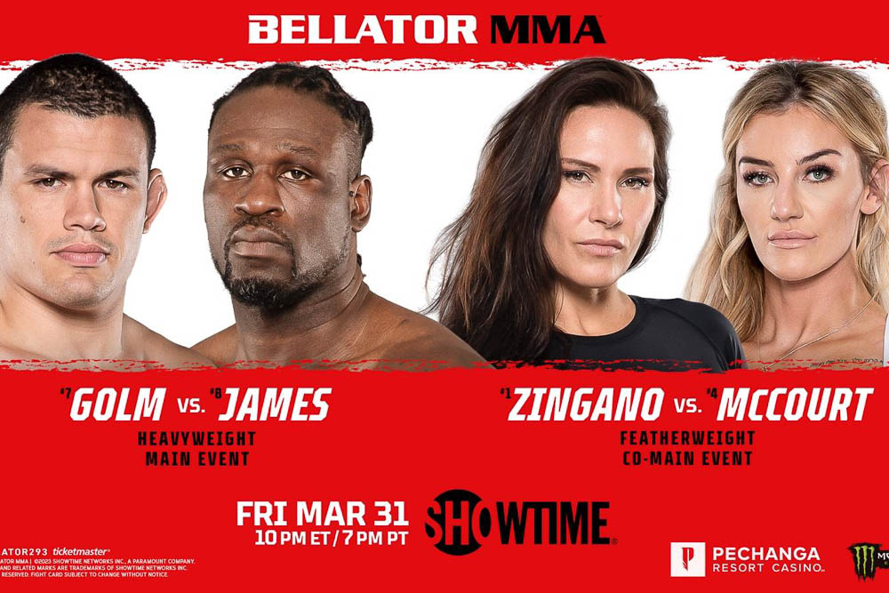 Bellator 293: No. 7-ranked Marcelo Golm challenges No. 8-ranked Daniel James on Friday, March 31