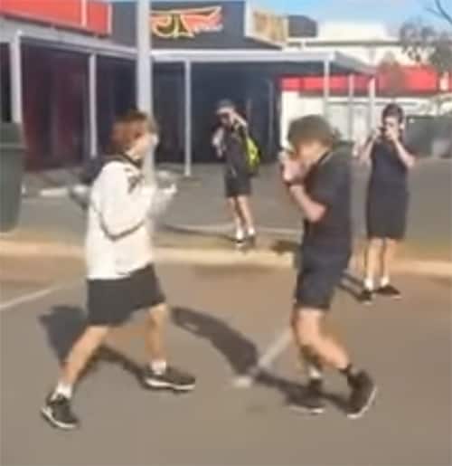 Big-mouth school bully demands a fight he isn’t ready for