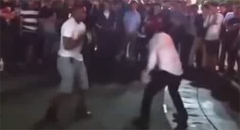 Over confident tourist takes on former boxer