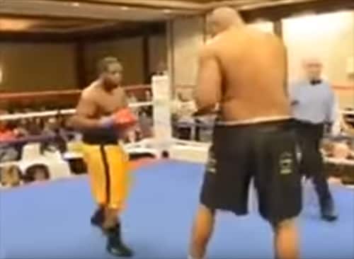 Boxing mismatch ends has surprise ending