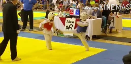 Thunder Torres tearing up Tae Kwon Do Tourney