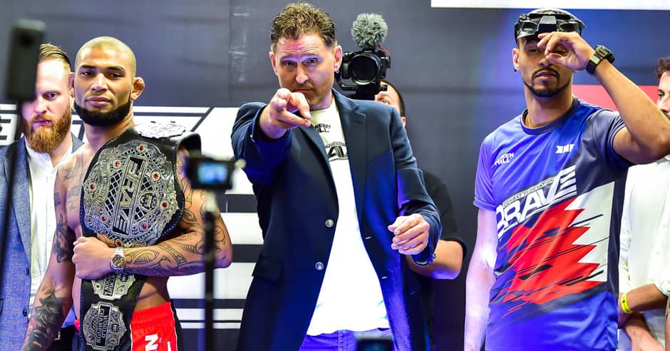 ‘Miau’ and ‘Predator’ have to be separated at BRAVE 25 weigh-ins