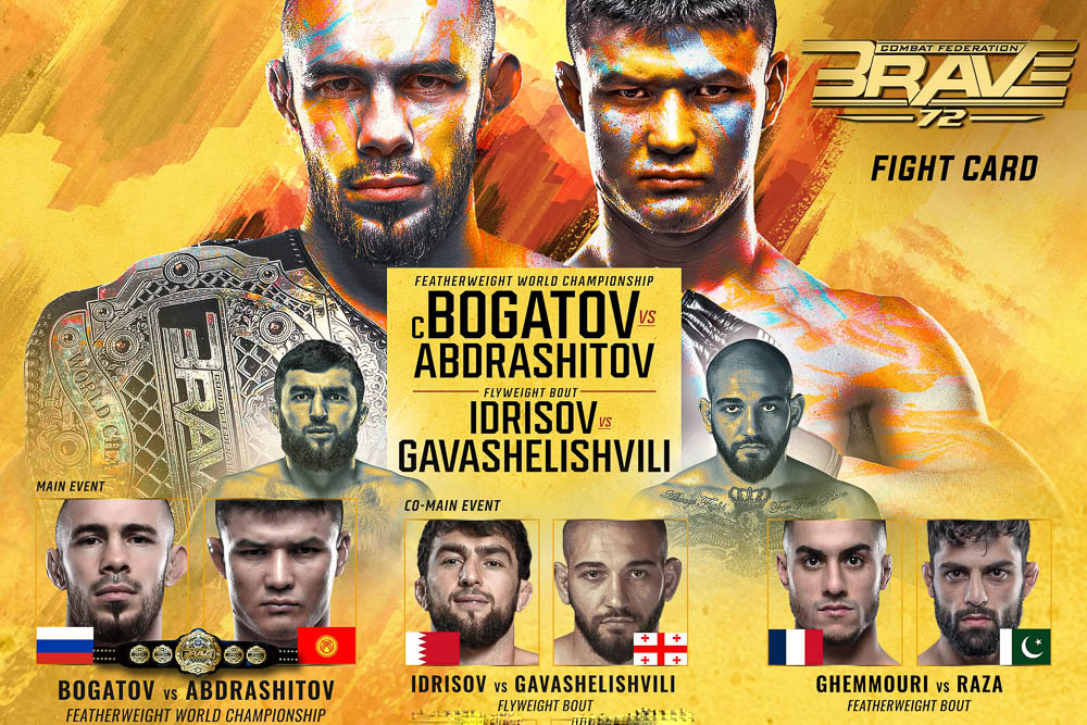 BRAVE CF 72 full fight card: World title on the line and historic debuts set for June 23
