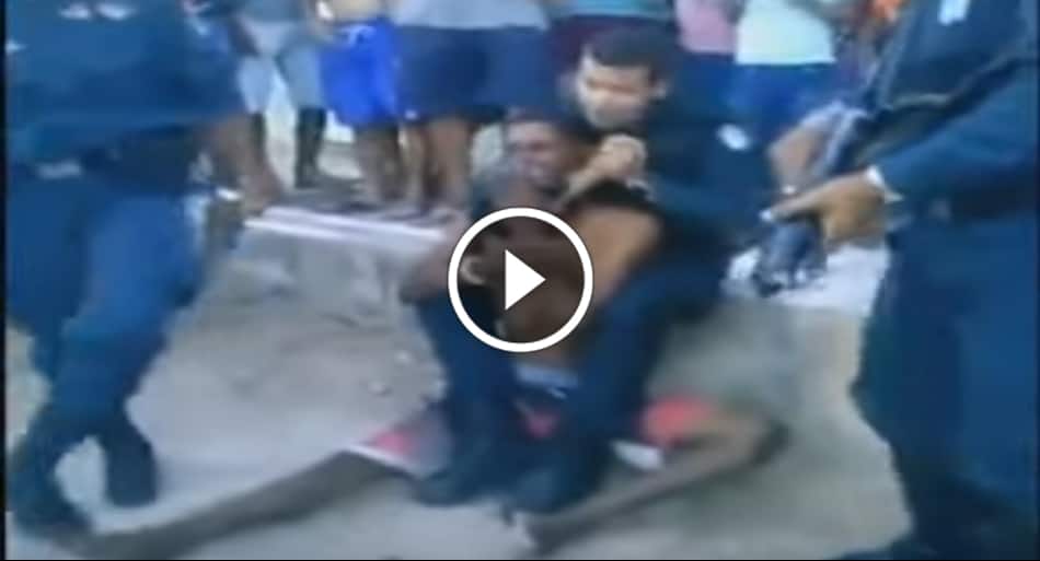 Brazilian police officer uses Jiu-Jitsu to subdue crazed suspect