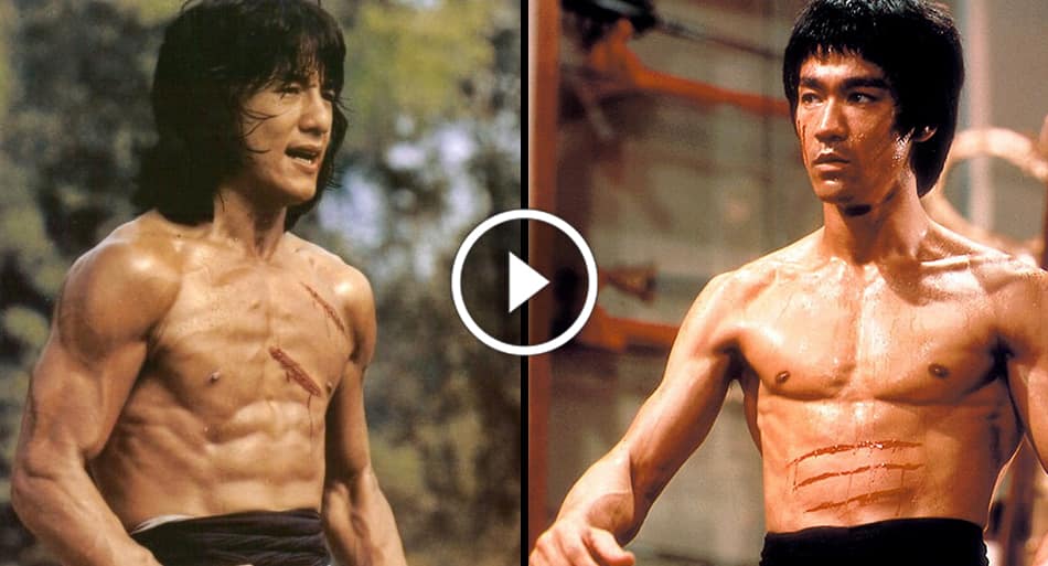 Martial arts legends Bruce Lee vs. Jackie Chan in realistic simulation