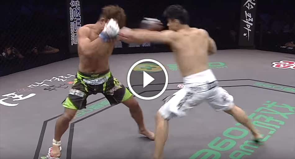 Brutal and illegal technique ends this MMA fight