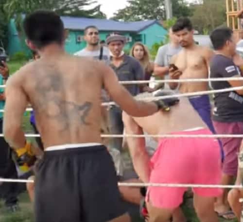 BRUTAL groin strike nearly ends fight – opponent gets revenge