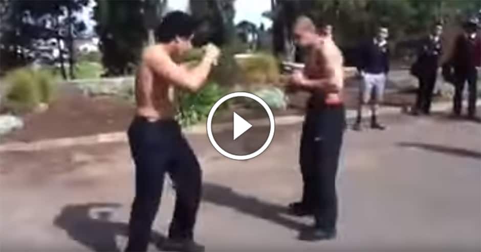 Brutal bare-knuckle gypsy fight ends with clean shot