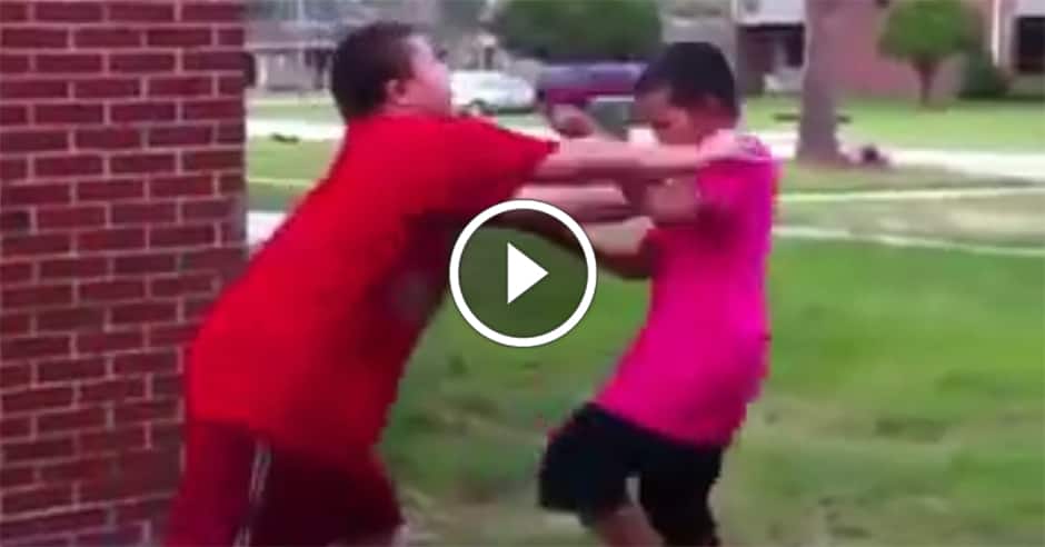 Bully has interesting reaction after getting served by kid half his size