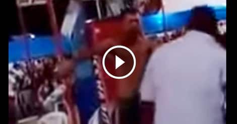 Bully learns lesson with flying side kick