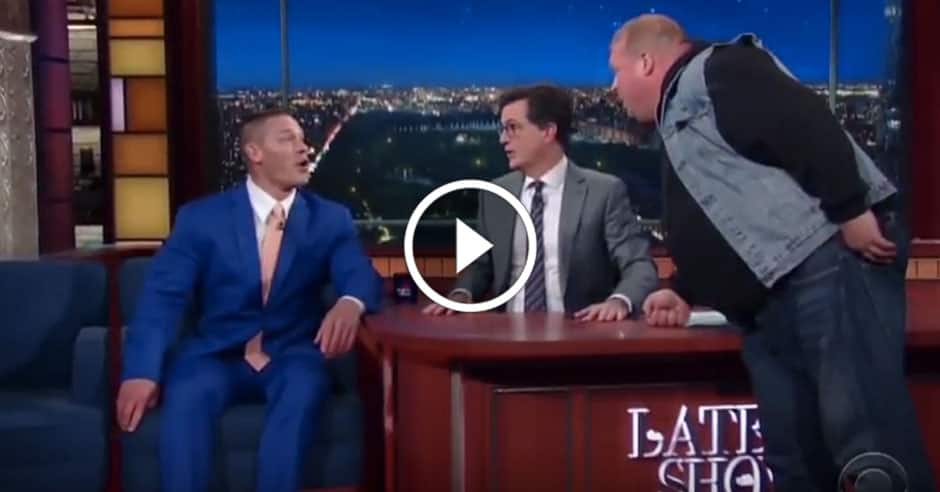 Cena confronts bully on the Late Show