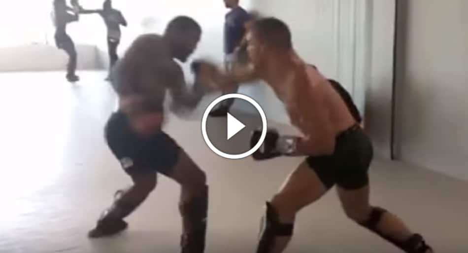 Intense sparring footage between Bellator champ and UFC fighter