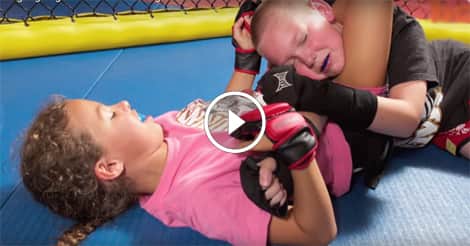 Children as young as four training in MMA