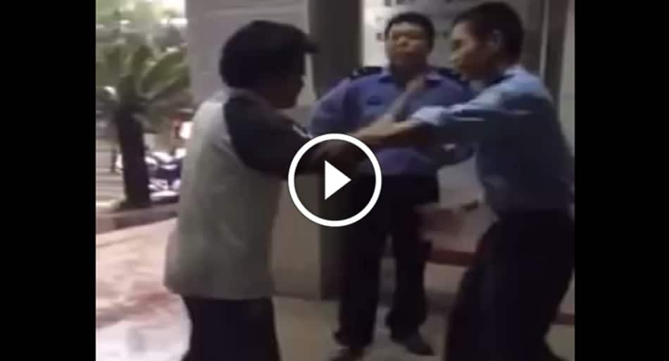 Guy tries to judo throw security guard – ends badly