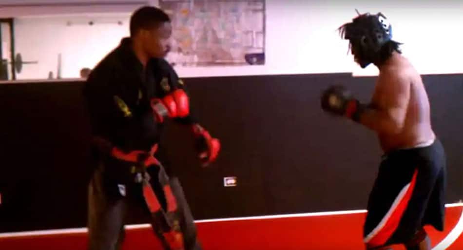Cocky student challenges his sensei – over in 11 seconds