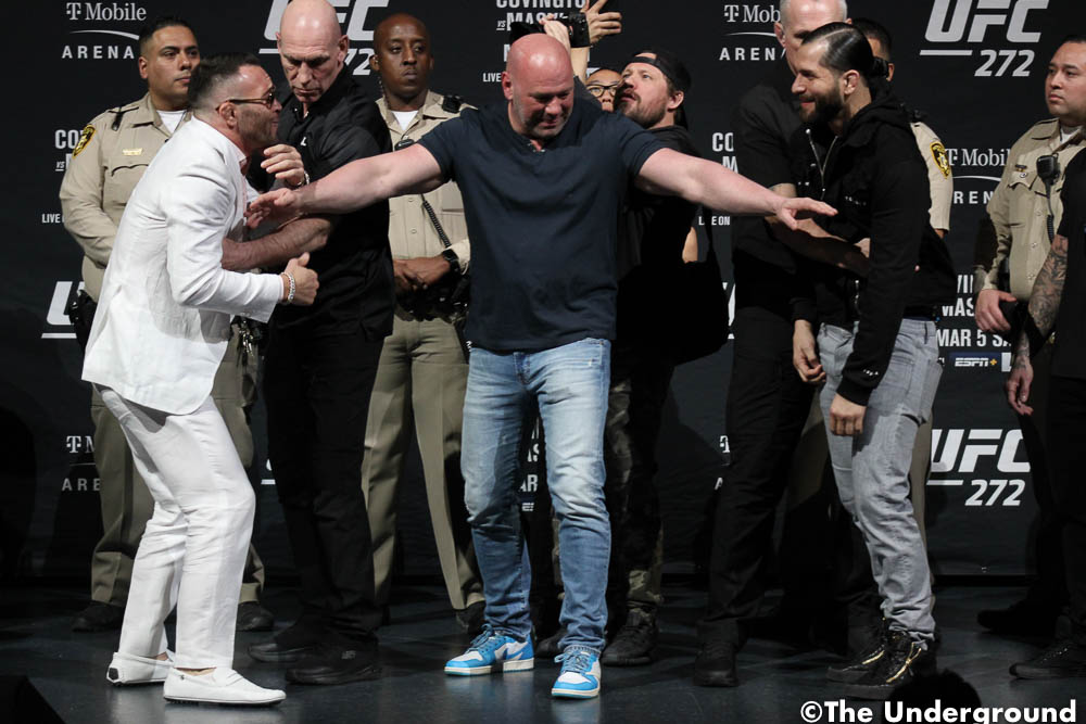 Video: Colby Covington, Jorge Masvidal have fiery first faceoff ahead of UFC 272