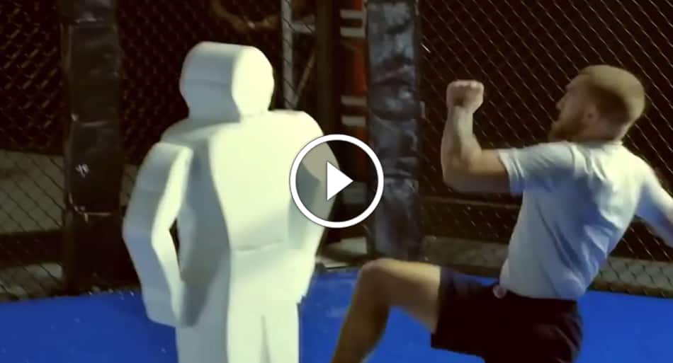 Conor McGregor takes on a Styrofoam mannequin