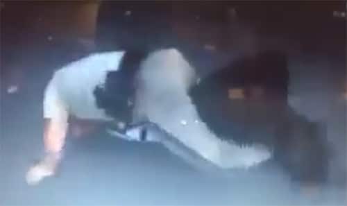 Cop forced to use Jiu-Jitsu to detain resisting suspect