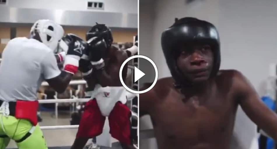 World champion boxer WHOOPS son for peeing in coffee