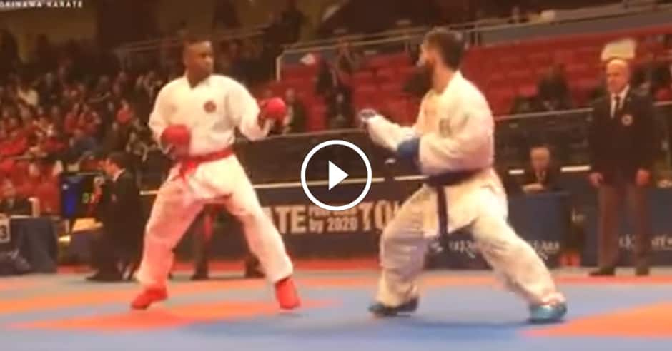 Precisely timed counter KO shot is a thing of beauty