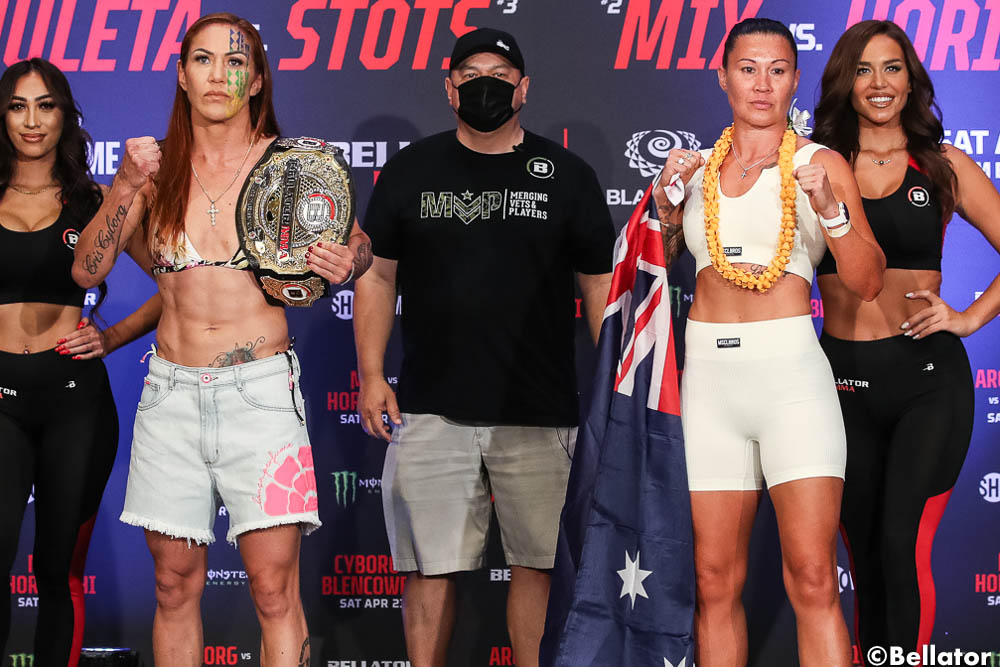 Photos: Bellator 279 ceremonial weigh-ins, faceoffs