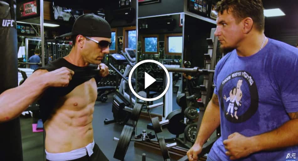 Criss Angel gets blasted in the gut from three UFC world champions