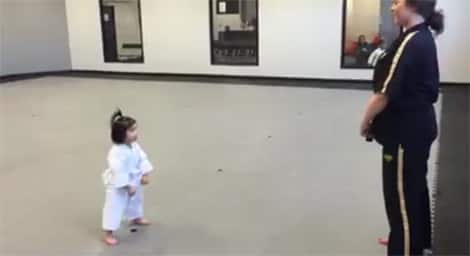 Three year old white belt recites school creed and steals hearts