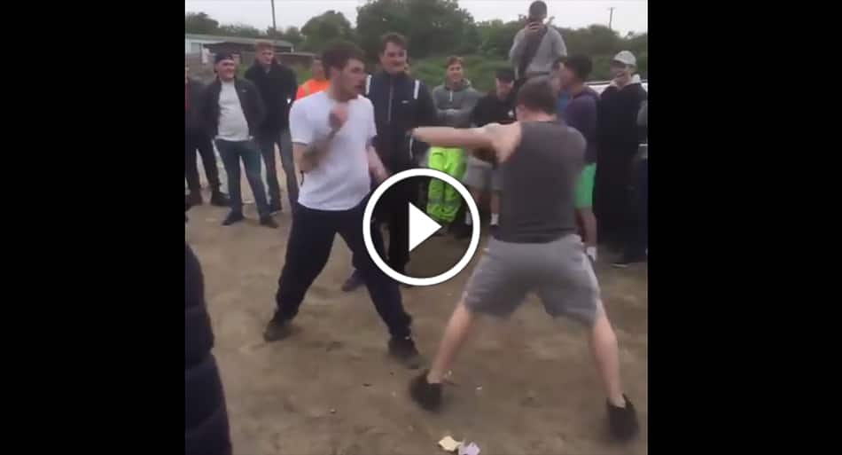 Devastating knockout in bare knuckle fight