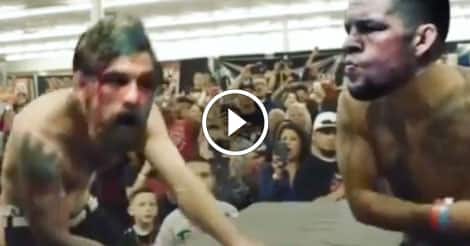 Diaz vs. McGregor slap fight knockout