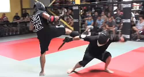 Dog Brothers create crazy weapons combat tournament