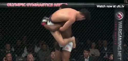 Steele gets win by slam knockout!