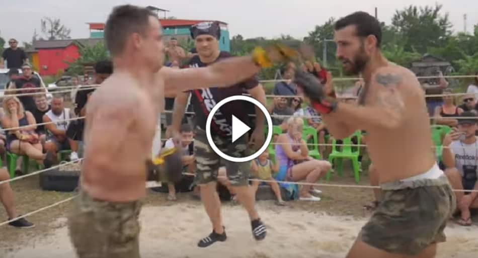 Drunk boxer fights Kung Fu practitioner – someone gets WRECKED