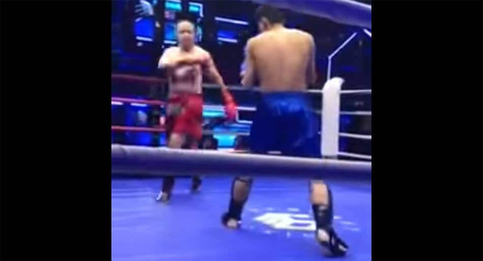 Drunken Kung Fu used in kickboxing match…